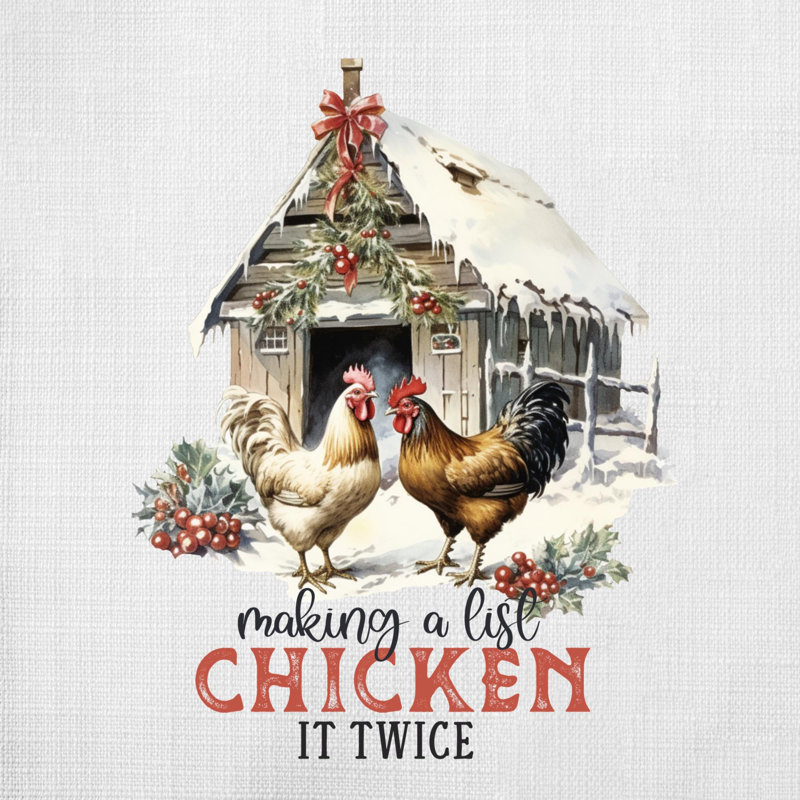 Coussin en polyester Christmas Farm_2, 18 po x 18 po