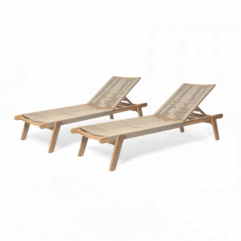 Chaise longue d'extérieur en corde