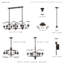 Luminaire suspendu linéaire à 8 lumières pour îlot de cuisine Derrick-1221603141