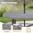 Patio Round Aluminum Dining Set With Umbrella Hole For 6 Person