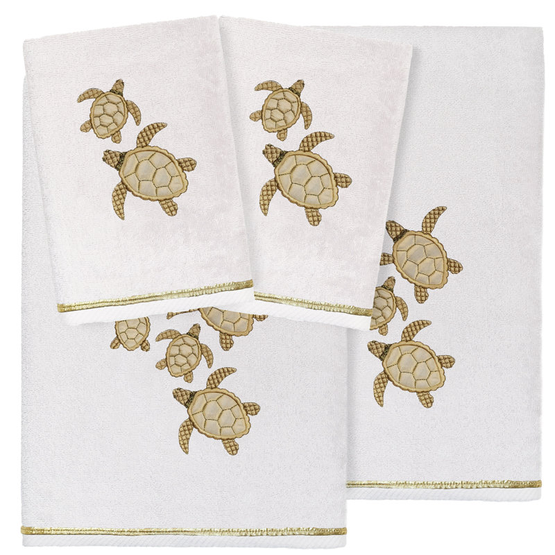 4 Piece 100% Turkish Cotton Towel Set, Silver