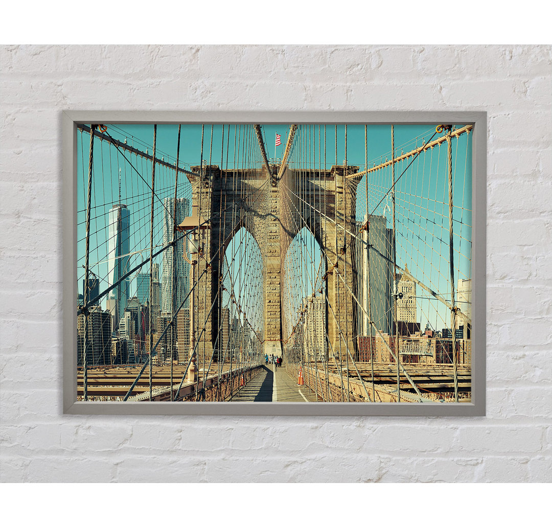 Spaziergang durch die Brooklyn Bridge - Druck