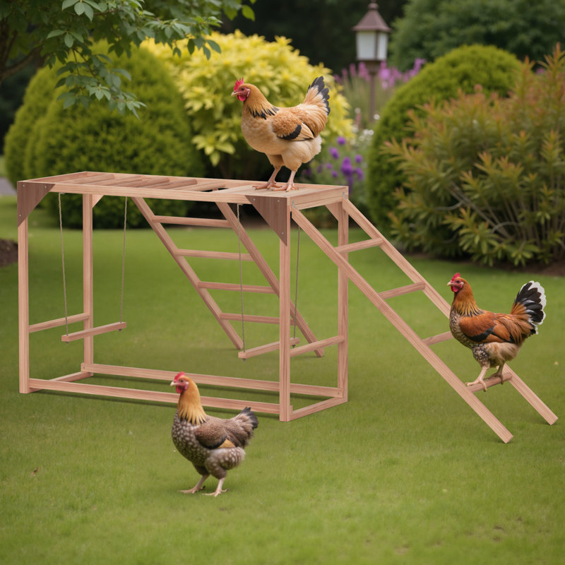 Ensemble de perchoirs à poulet, ensemble de perchoirs avec balançoires et échelles pour poulailler