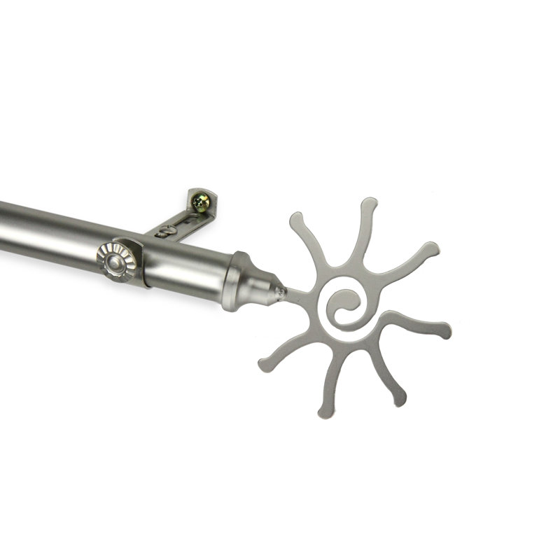 Tringle à rideaux simple Alexys, De 28 po à 48 po de largeur, Nickel satiné