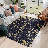 Nicholis Black/Gold Washable Rug Abstract Area Rug-132297095