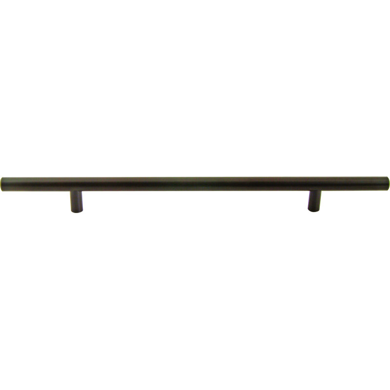 Modern Aged Bronze Bar Pull with Mounting Hardware
