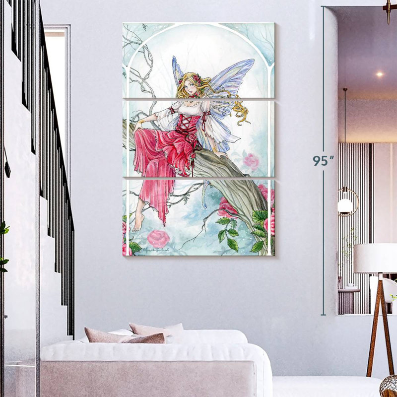 Kelan Misty Rose Fairy, 74" H x 48" W