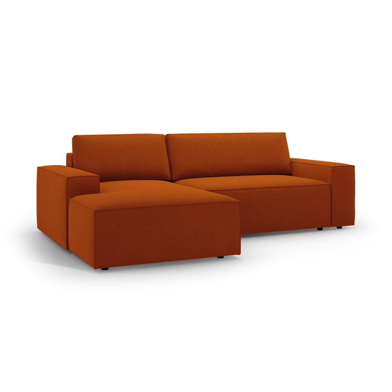 Alisbha 3 Seater Sofa Bed, Terracotta, Left-Hand Facing