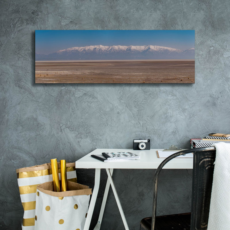  «Antelope Island Utah Mountains Panorama» par Epic Portfolio, art mural sur toile, 36 po x 12 po
