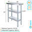 Table en acier inoxydable avec 2 tablettes inférieures KitchQuip Express - H 35 po x l 30 po x P 12 po-60901481