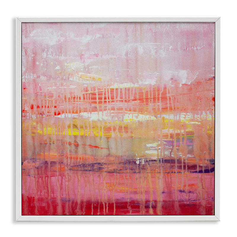 «Dripping Paint», impression numérique sur toile encadrée par Hilary Winfield, Giclée encadrée blanc bord de mer
