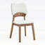 Chaise d'appoint en bois avec dossier blanc évidé pour une assise confortable-1524905136