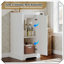 Meuble-lavabo autoportant de style français avec tablette réglable en céramique