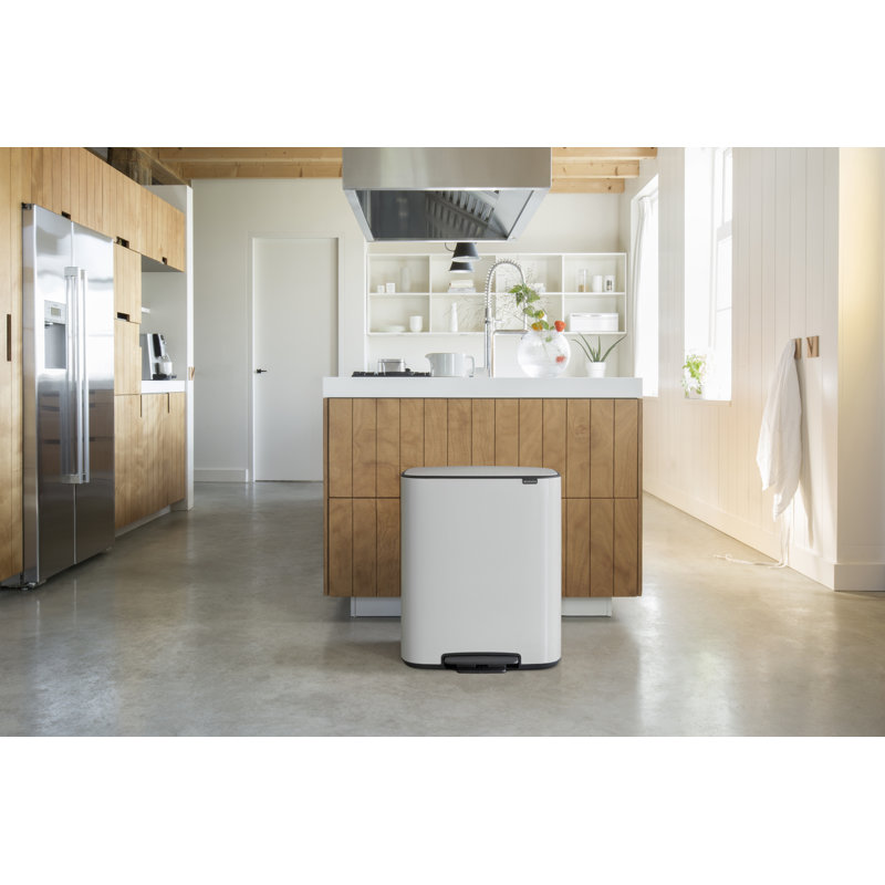 Brabantia Bo 30 Litre + 30 Litre Pedal Bin with Two Inner Buckets, White