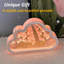 Tulipe veilleuse nuage miroir lumineux lampe de nuit décorative lampe de table de chevet chambre salon décoration de bureau filles anniversaire cadeau de Noël - rose