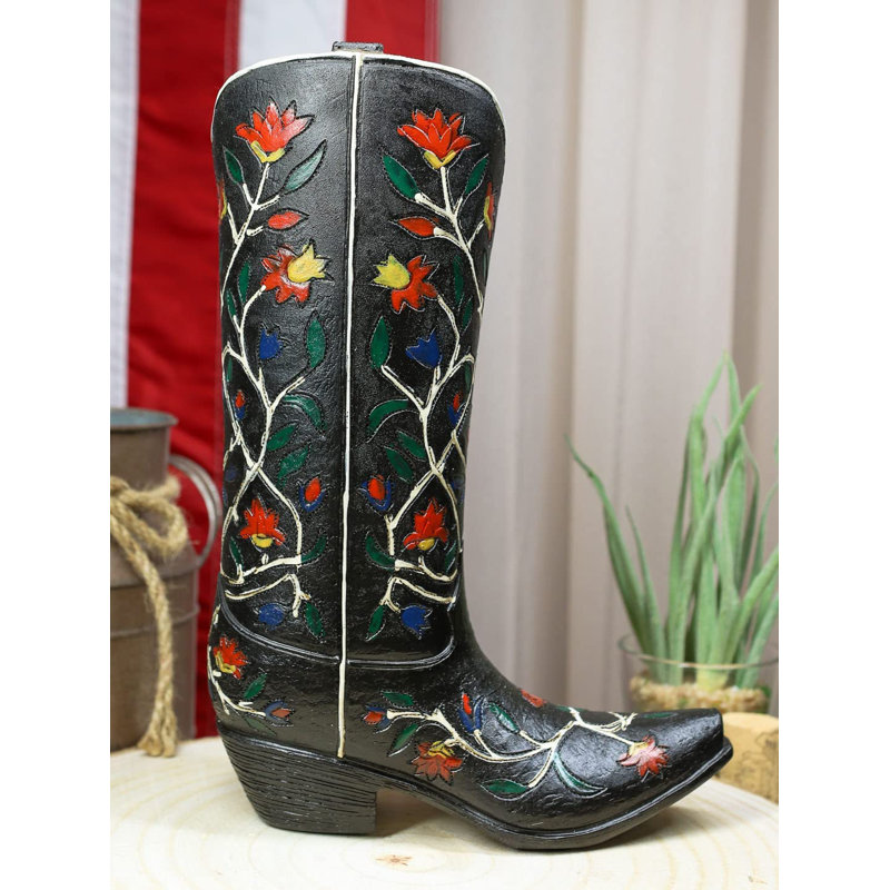 Botte de cowboy en cuir noir Ascano