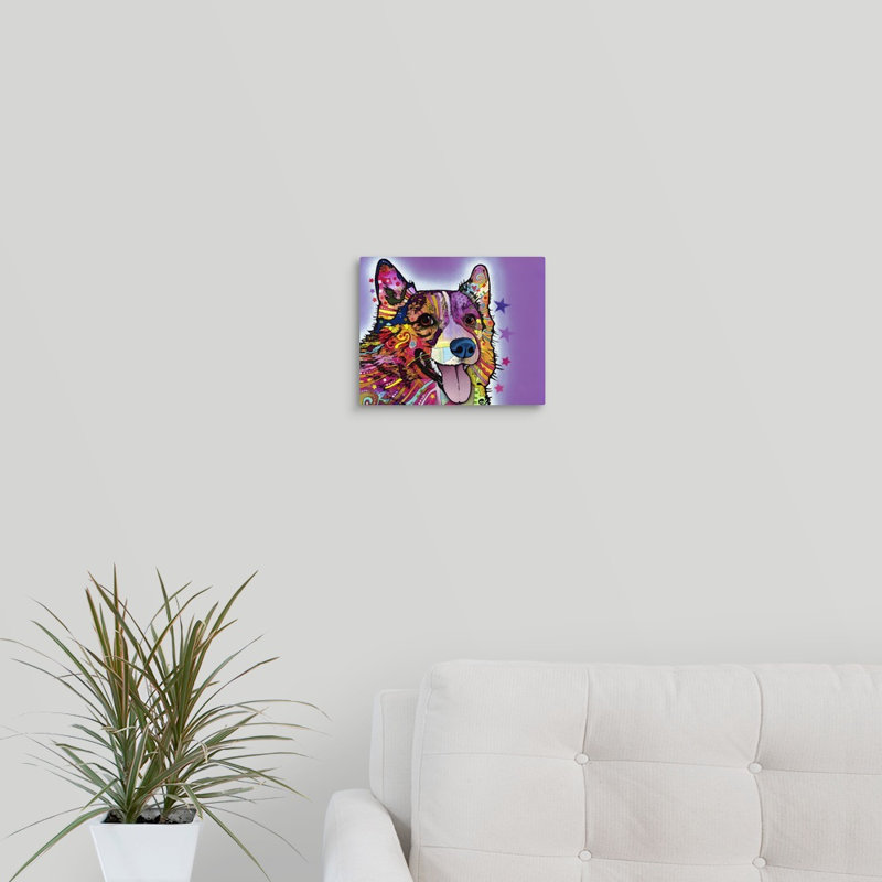 " Corgi " by Dean Russo, 8" H x 10" W x 1.25" D