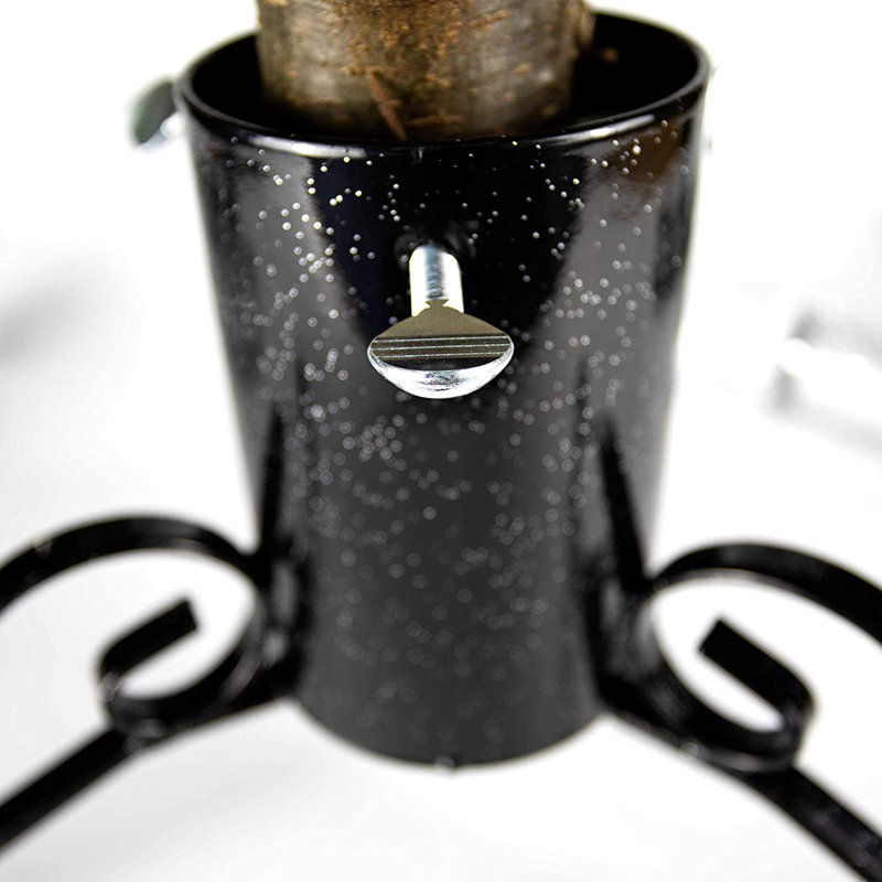 Steel Live Tree Stand For Max. Tree Height 3.1 - 3.6m, 16.5cm H x 42.5cm W x 42.5cm D, Black