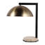 Lampe de bureau artistique avec abat-jour en forme de dôme métallique pour éclairer un bureau ou une chambre - Petite lampe de bureau élégante pour un bureau ou une décoration intérieure - 51 cm, or et beige