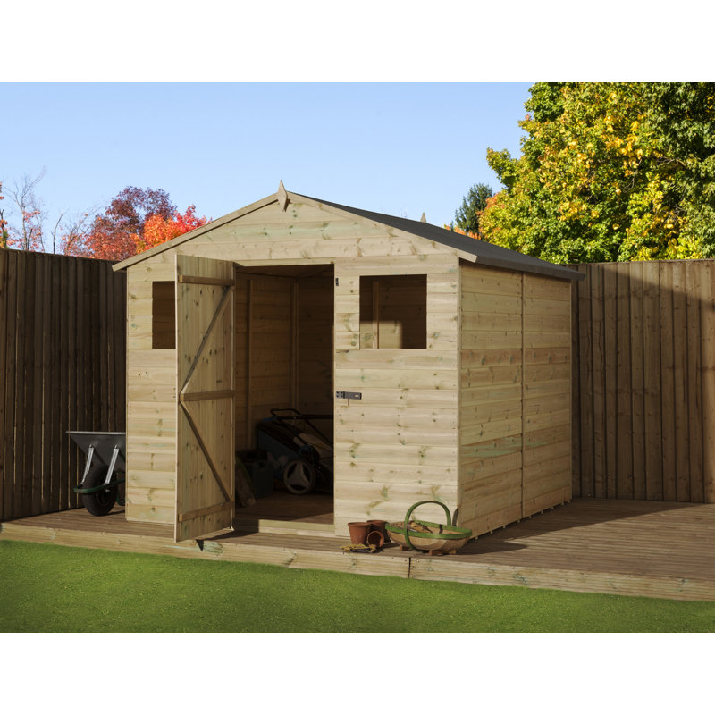 Premier Apex Shiplap Wooden Shed, 8ft. W x 10ft. D