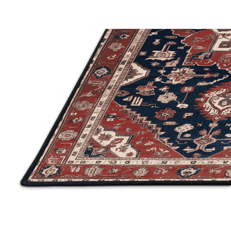 Tapis brun turc lavable à la machine, Rectangle de 5 pi x 8 pi
