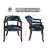 LUMERA Collection Swivel Tufted Arm Dining Chair Poker Chair Cherry-1480359264-1507786028