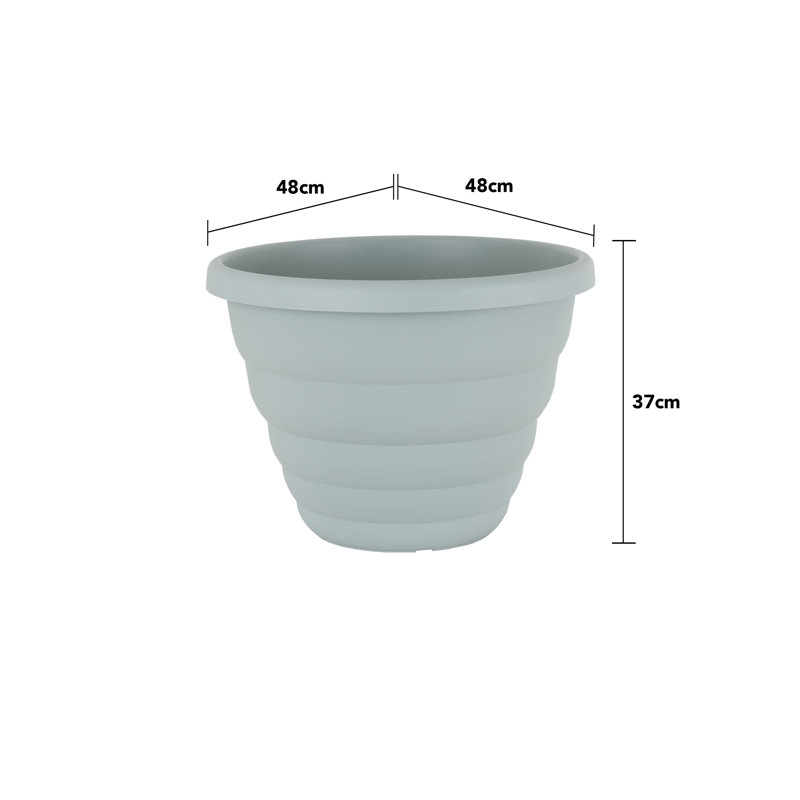 Wham Beehive Round Pot Cement, Grey, 37 cm H x 48 cm W x 48 cm D