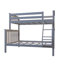 Lit superposé simple au-dessus de double en bois massif Aileana-305743982