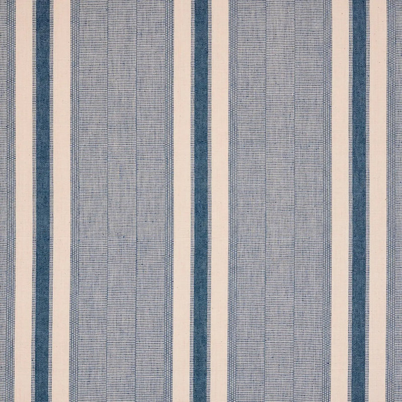 Tissu rayé Schumacher x A Rhum, Bleu