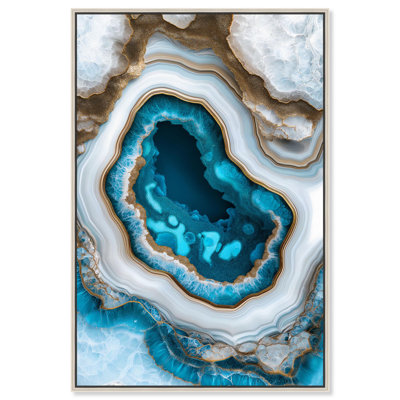 «Godeed Geode Eye III», art mural géode bleue par Art Remedy