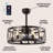 Celeste 21.6" 6-Light Industrial Farmhouse 6-Speed Metal Mobile-App/Remote-Controlled Caged LED Ceiling Fan-108648552