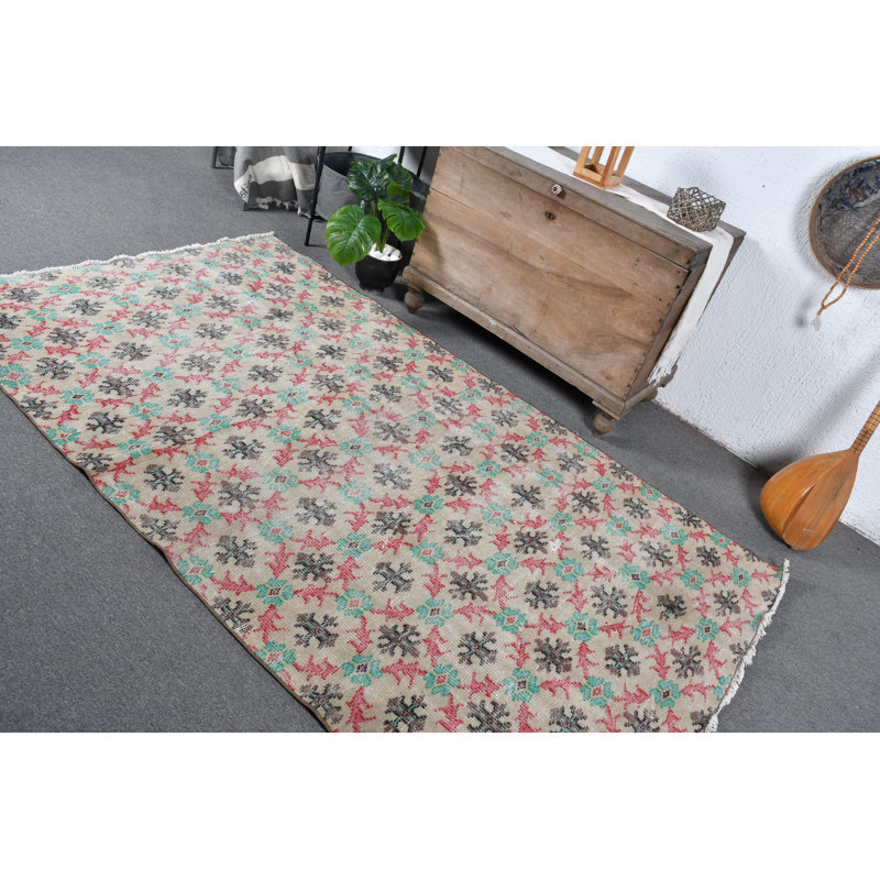 Tapis turc classique classique Anatolian beige pour la cuisine et la maison - cadeau en laine brun / beige