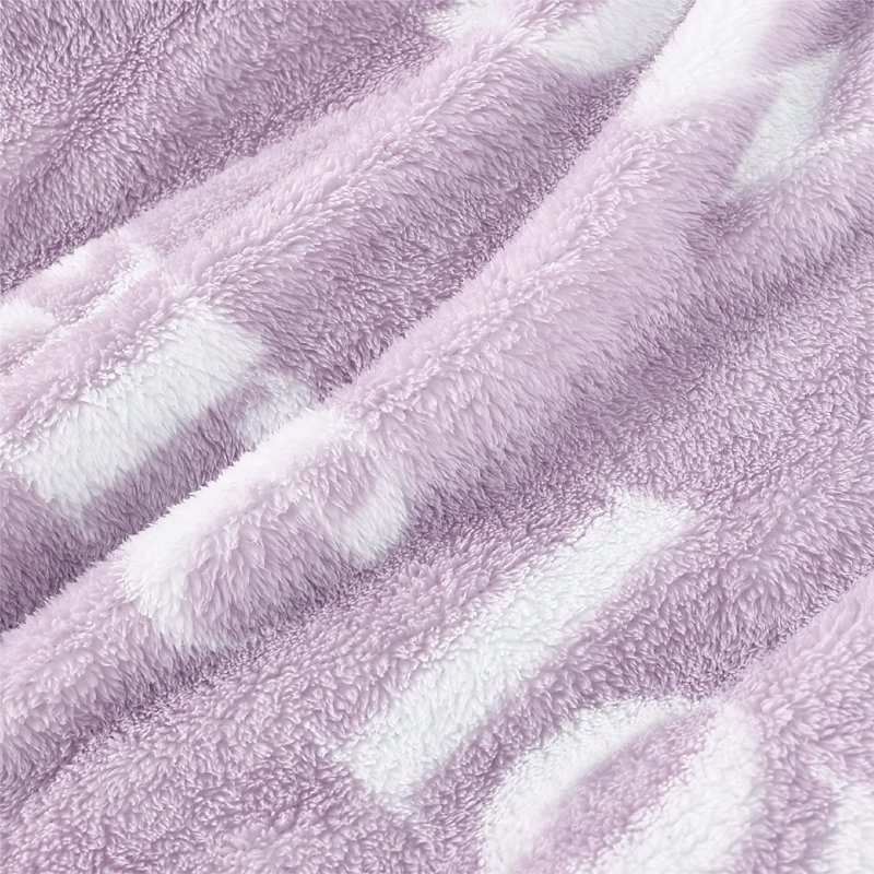 Bedsure Get Well Blankets with Inspirational Words, Purple