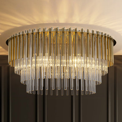 Plafonnier encastré en verre 4 lumières