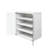 Shoe Box With RGB LED Light, Wooden Stackable Shoe Storage Box With Glass Door, Shoe Storage Bin Shoe Display Case For Sneakers (4 Tier-1)
