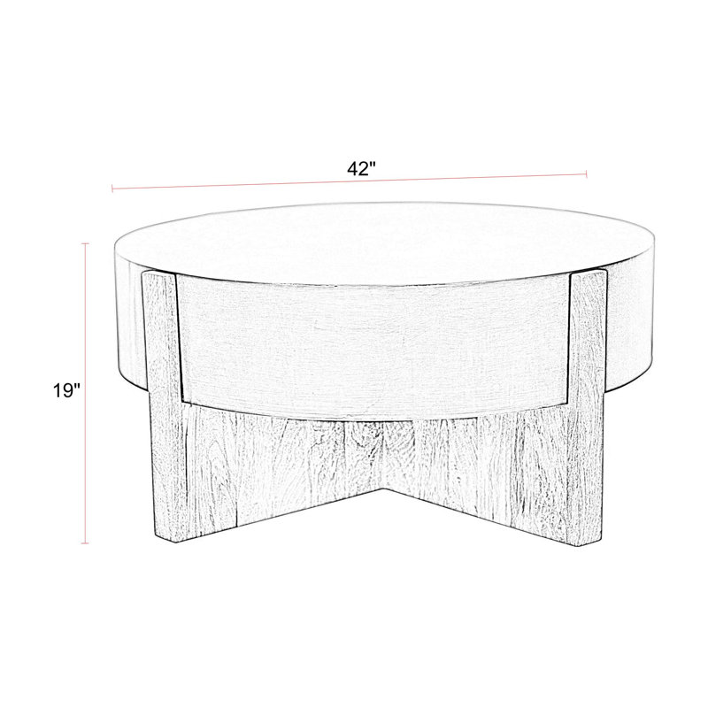 Table basse ronde de 42 pouces