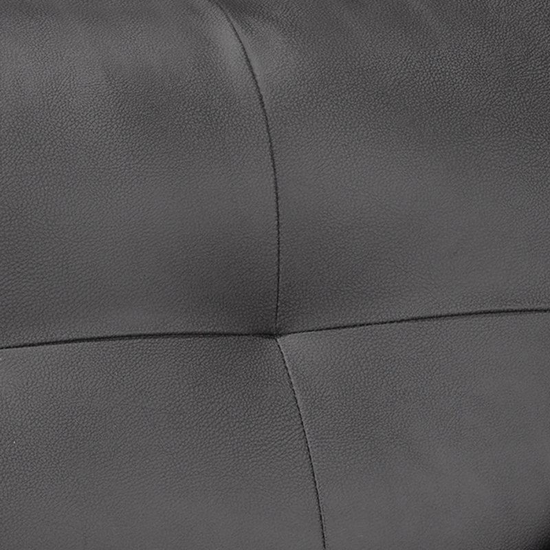 Causeuse avec accoudoirs avec coussins réversibles 64 po 64 po, Polyester gris anthracite
