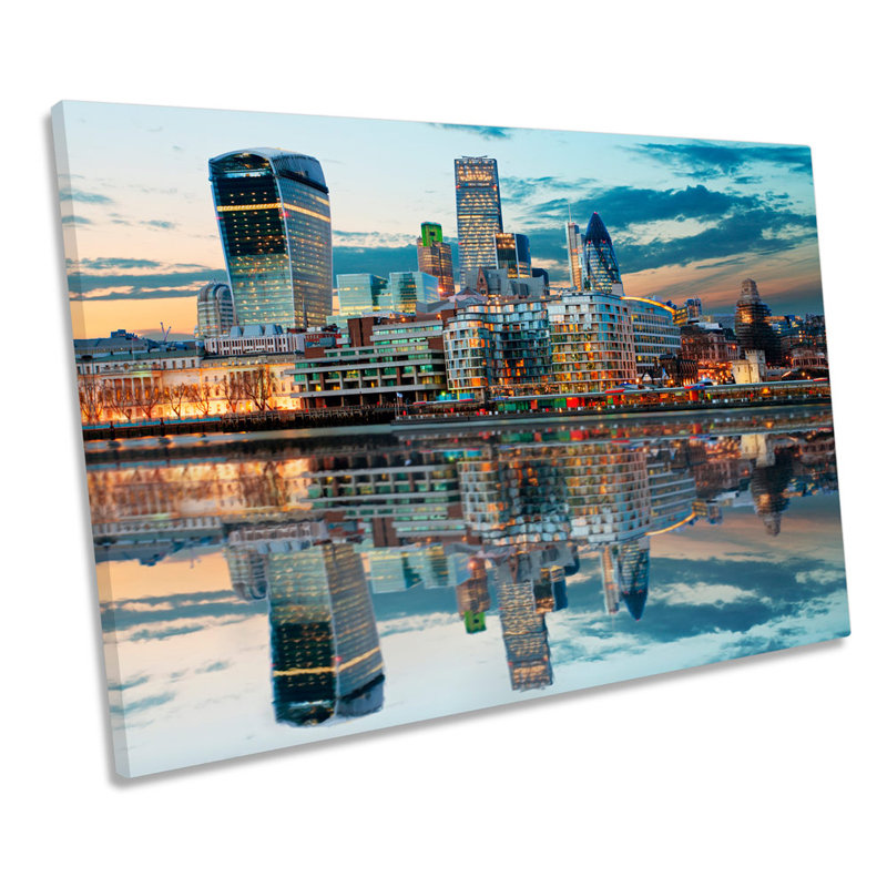 London City Skyline - Wrapped Canvas Print, 61cm H x 91.4cm W