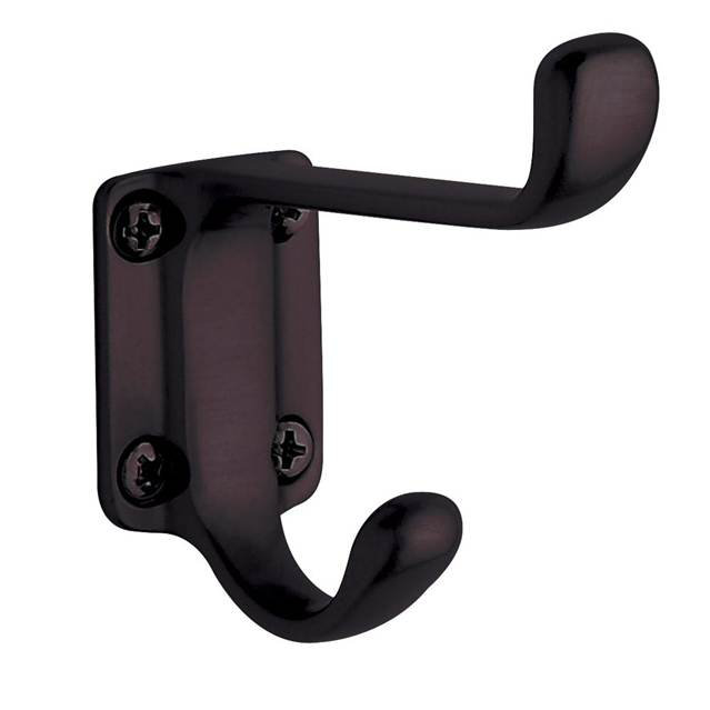 Venetian Bronze Double Coat Hook with Contemporary Design