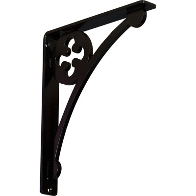 1 1/2"W x 10"D x 12"H Crawley Wrought Iron Bracket, (Single center brace) (4-Pack)