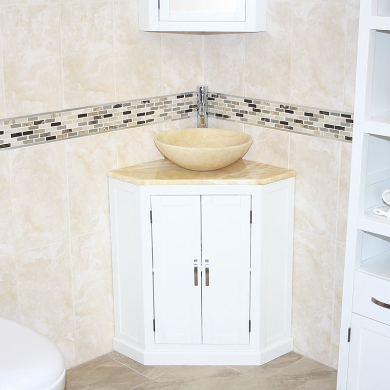 Ande 550 mm Freestanding Single Vanity with Vessel Stone Basin