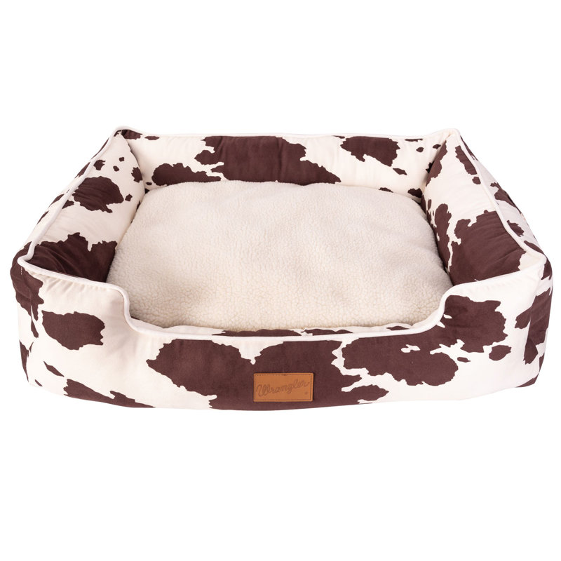 COW PRINT CUDDLER BOX BED L, 7.5" H x 24" W x 32" D