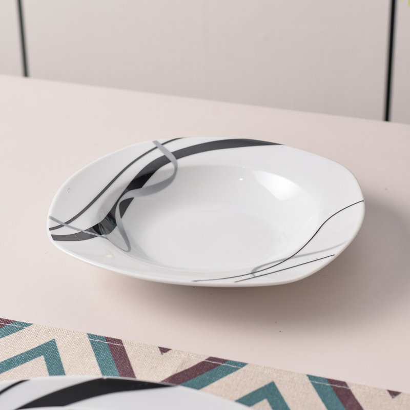 Deno 24-Piece Porcelain Dinnerware Set, Service For 6