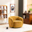 Chaises d'appoint pivotantes rembourrées Coheman, fauteuil demi-tonneau pivotant Boucle, fauteuils pour petits espaces-338633614