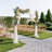 2.1M Rectangle Large Size White Iron Wedding Arch Backdrop Stand