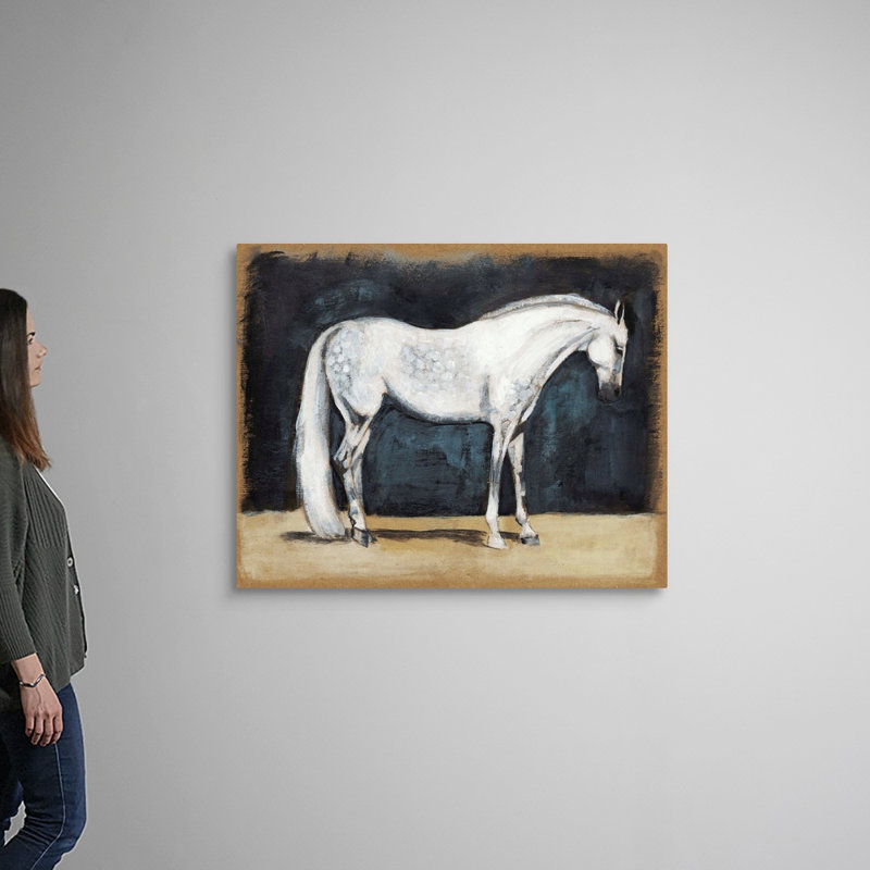 Équitation, art mural sur toile V, Toile tendue, H 36 po x l 45 po x P 1 po
