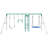 Swing Sets For Backyard With Monkey Bars, Belt Swing, Platform Swing, Climbing Net, Trapeze Bar, Outdoor Playset For Kids