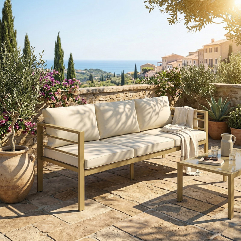 185cm Wide Straight Patio Sofa