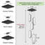 5-ring Modern Led Dimmable Chandelier Black-130134090