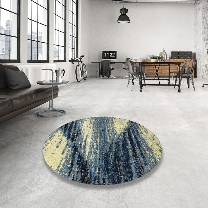 Abstract Indoor Rug, Square 4'